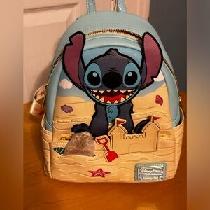 Disney Parks Stitch At The Beach Loungefly Backpack